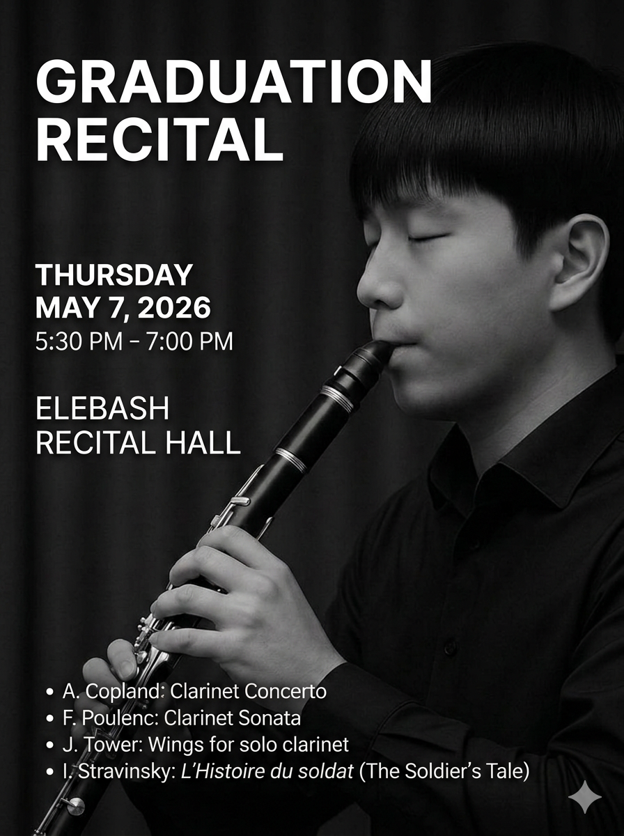Mannes School Student Recital: Youngmin Kim, Pdpl Clarinet (Site)